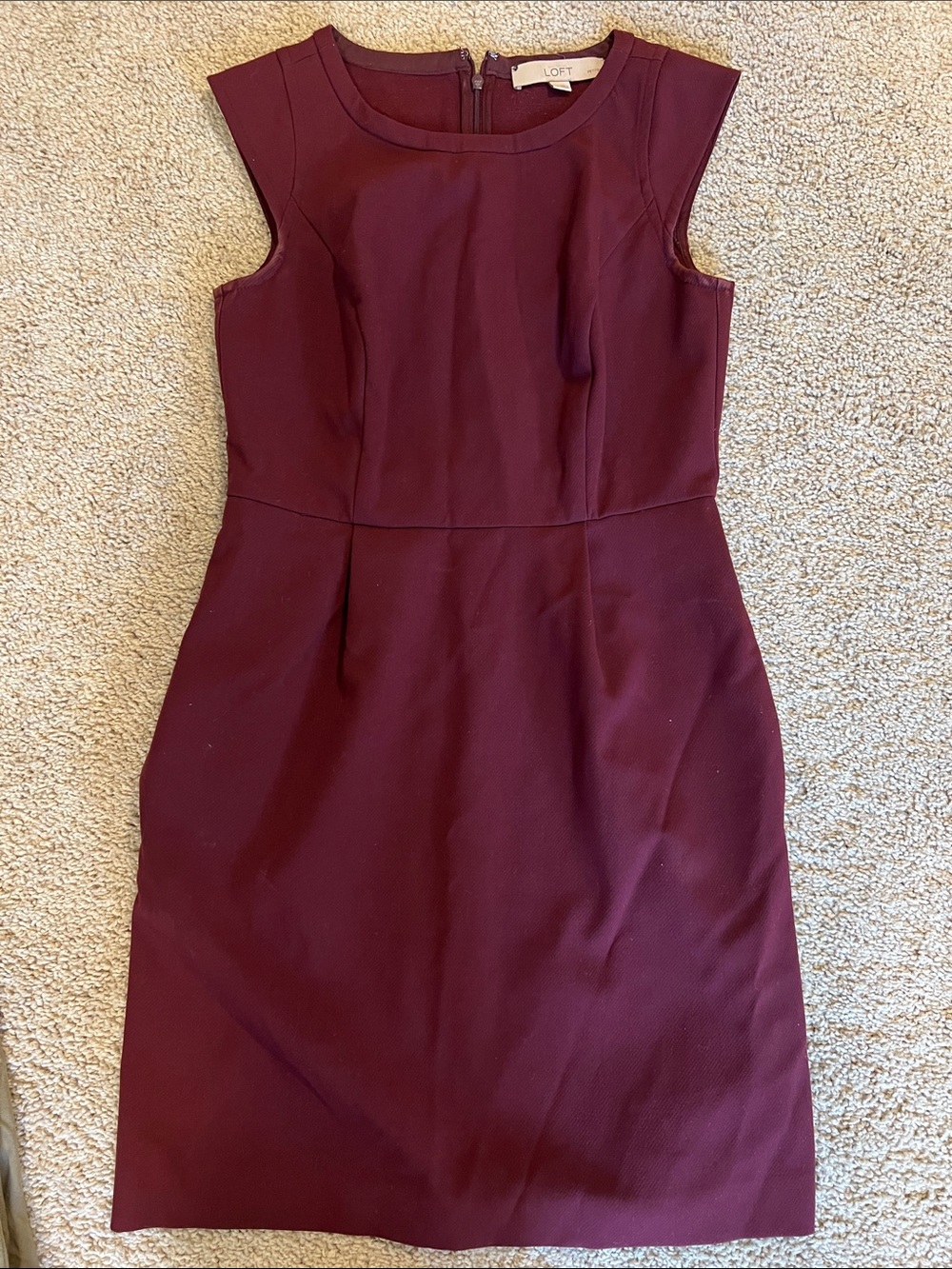 Loft Work Dress in Maroon